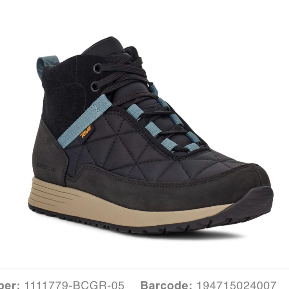 Teva ReEMBER Commute Waterproof Black Size 9